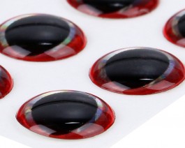 Ultra 3D Epoxy Eyes, Red, 7 mm